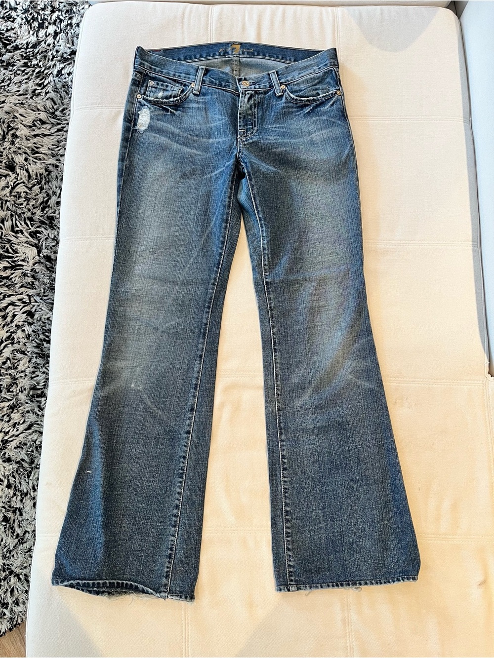 Y2K 7 for All Mankind Women’s Blue Lowrise Bootcut Jeans - Classic Denim